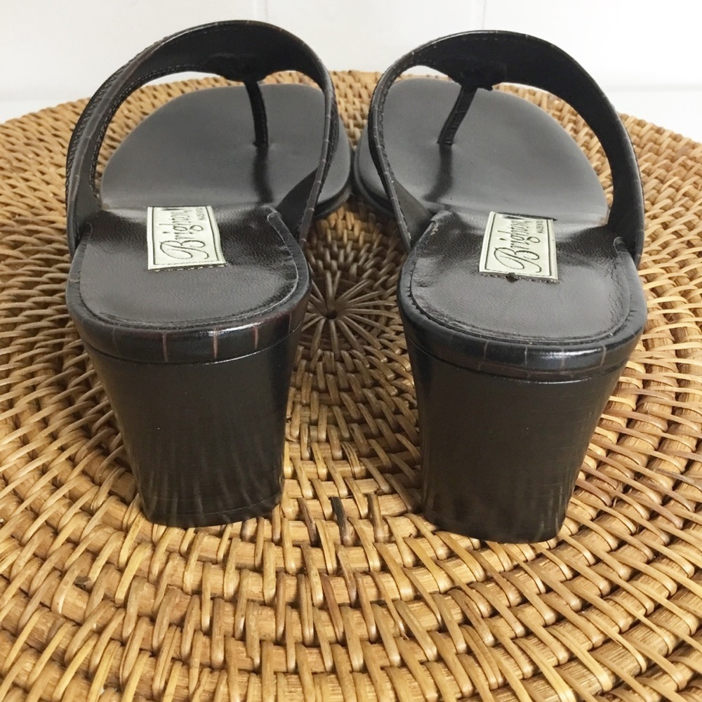 Brighton Tanya Chocolate Brown Heel Sandals Size 7 M New - Picture 3 of 6